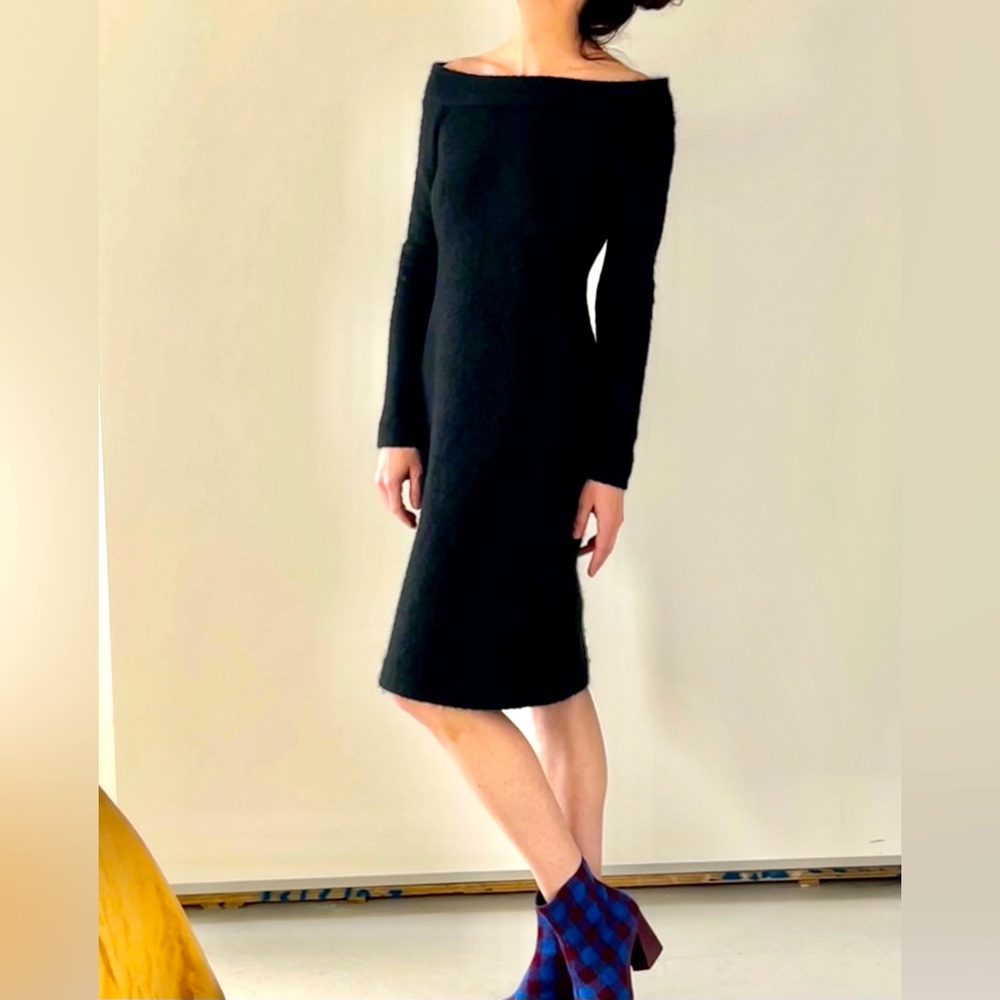 DKNY mohair blend boat neck dress 🎩